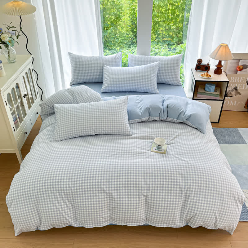 Ownkoti Pastel Gingham Pure Cotton Bedding Set - image 7