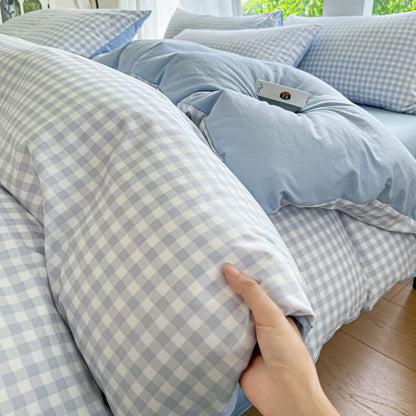 Ownkoti Pastel Gingham Pure Cotton Bedding Set - image 9