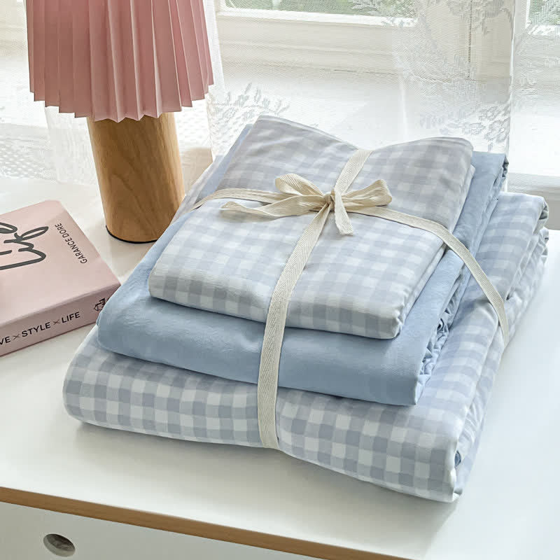 Ownkoti Pastel Gingham Pure Cotton Bedding Set - image 10