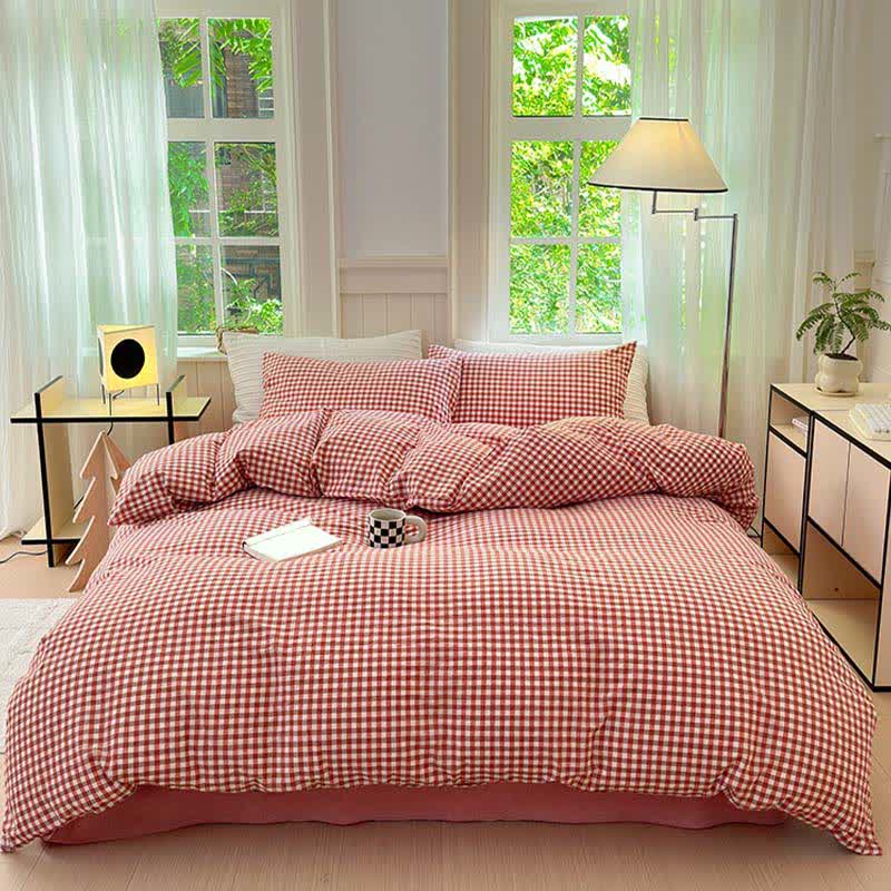 Ownkoti Small Check Gingham Pure Cotton Bedding Set - image 1
