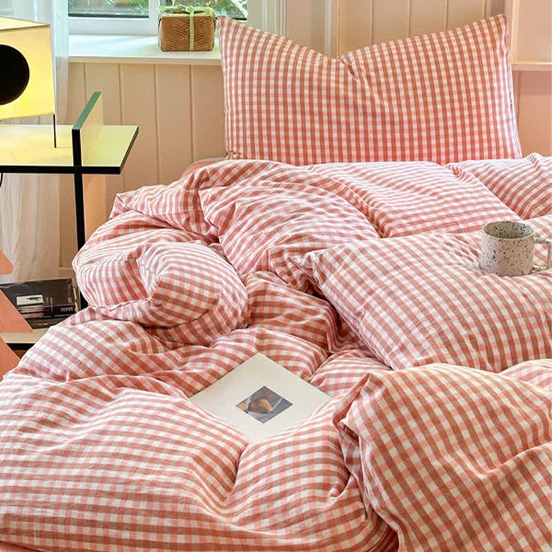 Ownkoti Small Check Gingham Pure Cotton Bedding Set - image 11