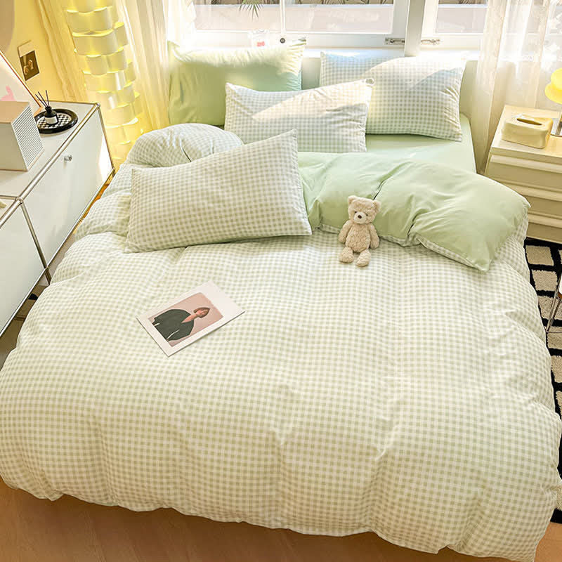 Ownkoti Pastel Gingham Pure Cotton Bedding Set - image 16