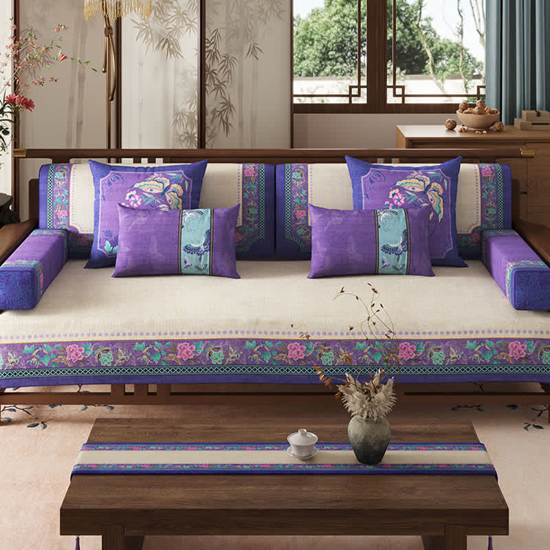 Ownkoti Vintage Oriental Floral Sofa Slipcover - image 1