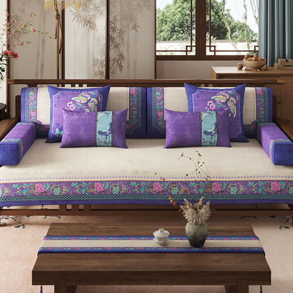 Ownkoti Vintage Oriental Floral Sofa Slipcover - image 1