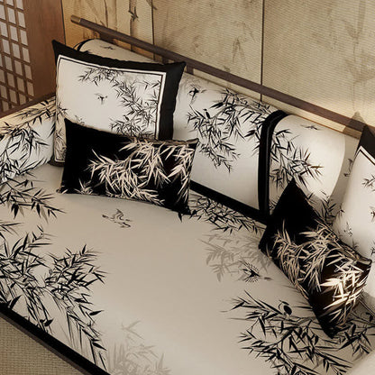 Ownkoti Vintage Oriental Branch & Floral Sofa Slipcover - image 4