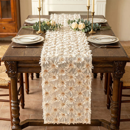 Ownkoti French Country Floral Tassel Tablecloth - 14" x 138" - image 0