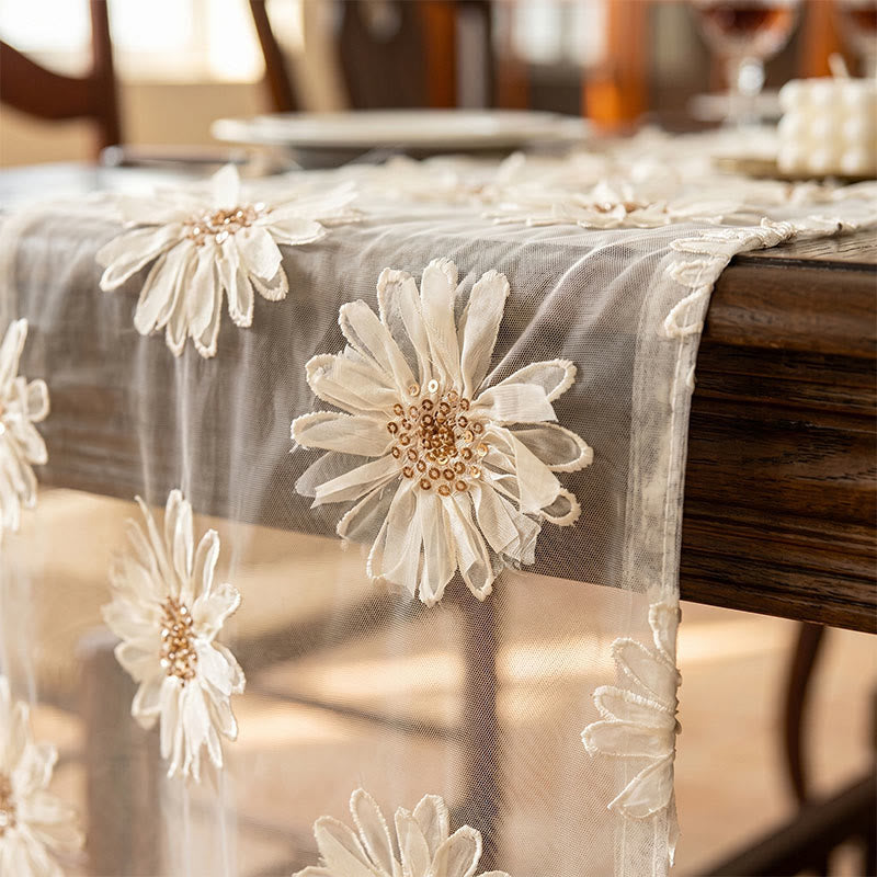 Ownkoti French Country Floral Tassel Tablecloth - image 2