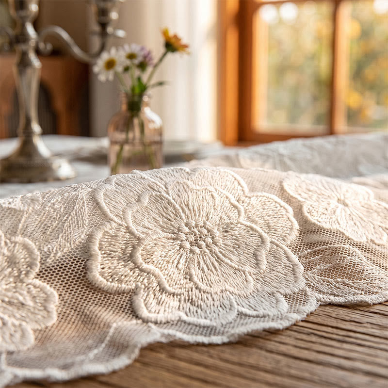 Ownkoti Camellia Lace Jacquard Tablecloth - image 3
