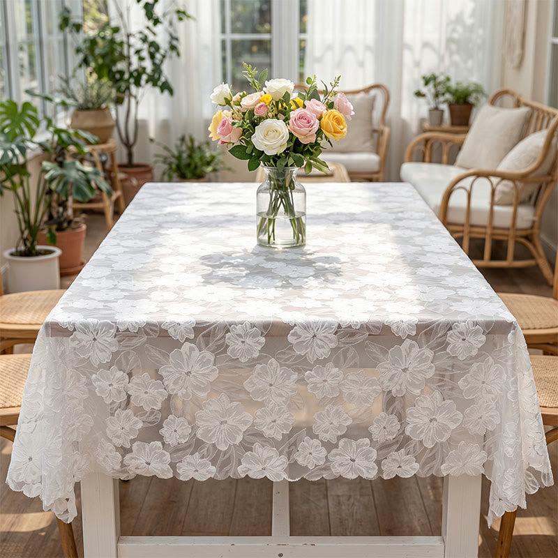 Ownkoti Camellia Lace Jacquard Tablecloth - image 1