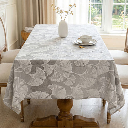 Ownkoti Elegant Ginkgo Leaf Jacquard Tablecloth - image 7