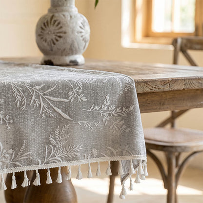 Ownkoti Romantic Floral Leaf  Lace Tassel Tablecloth - image 7