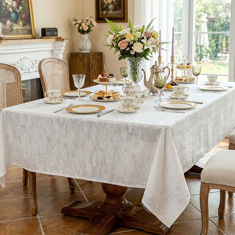 Ownkoti Leaf Pattern Jacquard Tablecloth - image 1