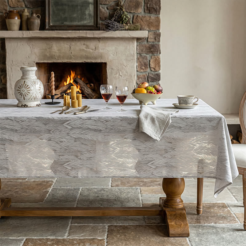 Ownkoti Leaf Pattern Jacquard Tablecloth - image 6