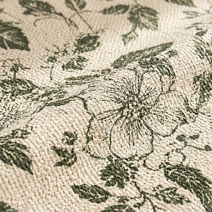 Ownkoti Vintage Green Floral Cotton Linen Tablecloth - image 3