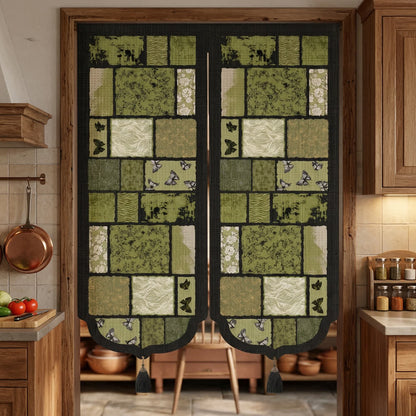 Ownkoti Retro Patchwork Room Divider Door Curtain - image 3
