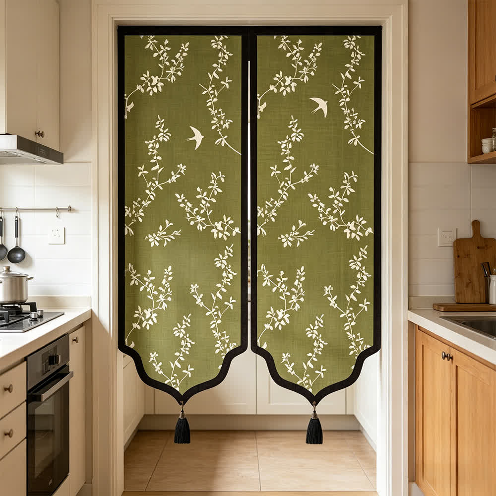Ownkoti Vintage Botanical Room Divider Door Curtain - image 1
