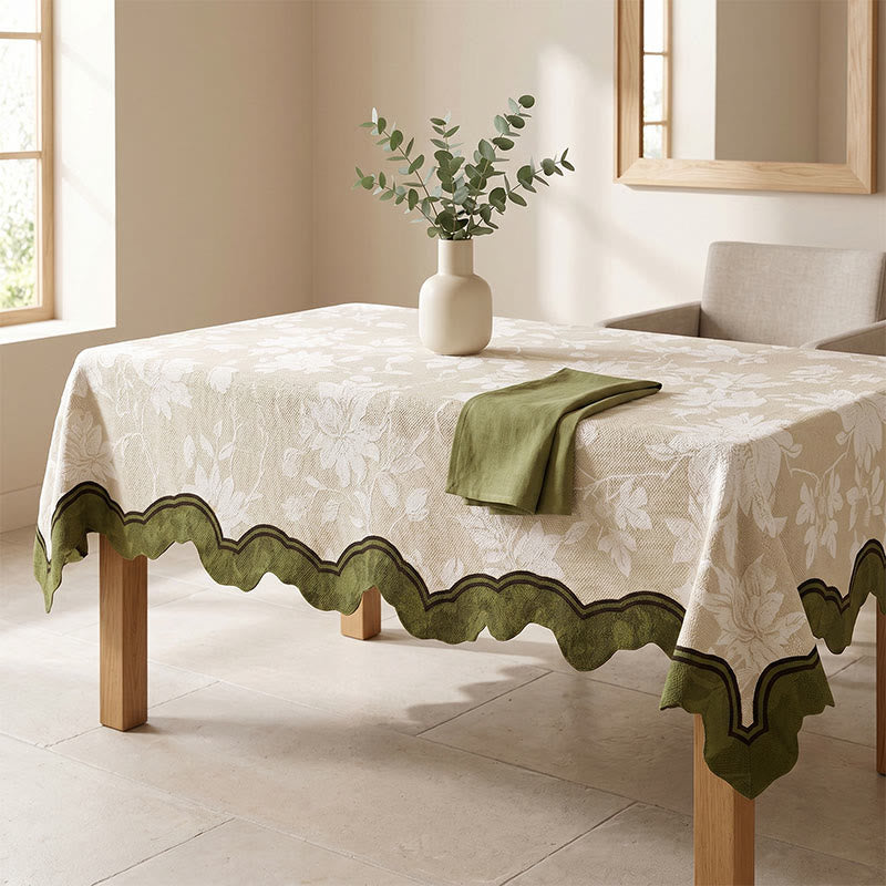 Ownkoti Elegant Floral Branch Cotton Linen Tablecloth - image 2