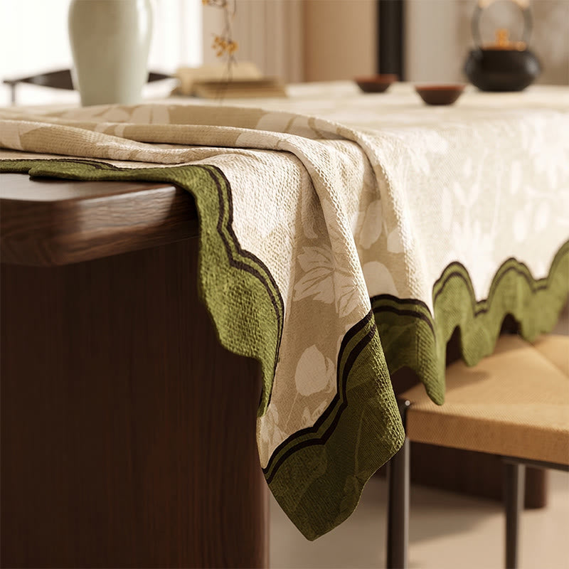 Ownkoti Elegant Floral Branch Cotton Linen Tablecloth - image 3