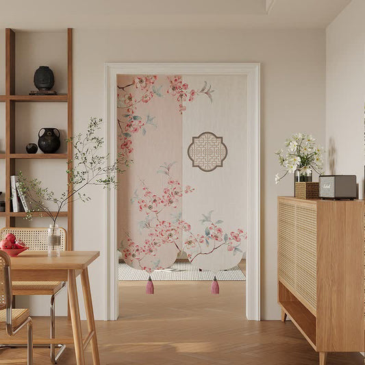 Ownkoti Cherry Blossom Waterproof Doorway Curtain - 39"W x 55"L - image 0