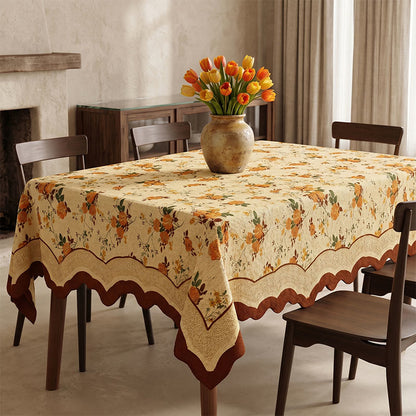 Ownkoti Vintage Monthly Rose Cotton Linen Tablecloth - image 1