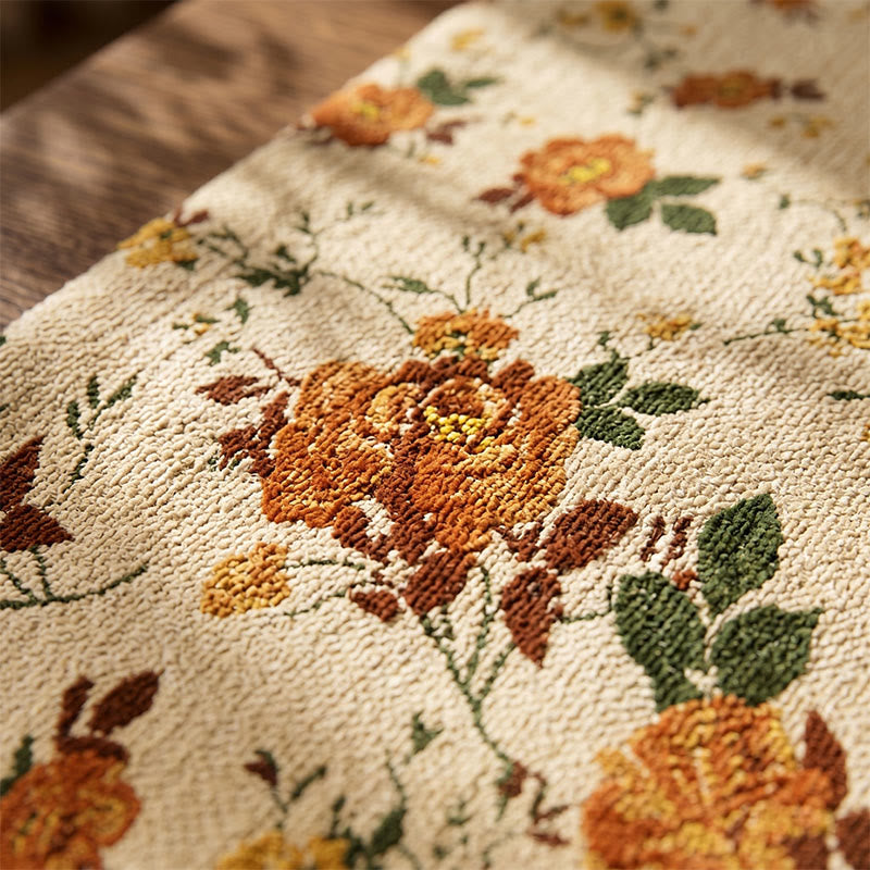 Ownkoti Vintage Monthly Rose Cotton Linen Tablecloth - image 3