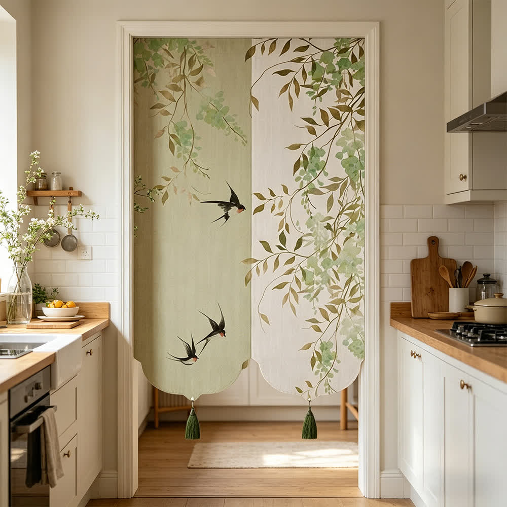 Ownkoti Floral Bird  Waterproof Doorway Hanging - image 1