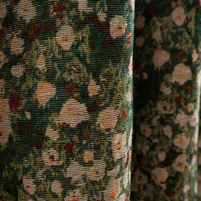 Ownkoti Cottage Style Green Floral Tassel Curtain - image 12