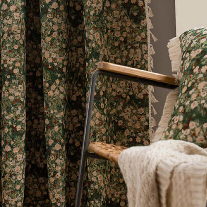 Ownkoti Cottage Style Green Floral Tassel Curtain - image 6