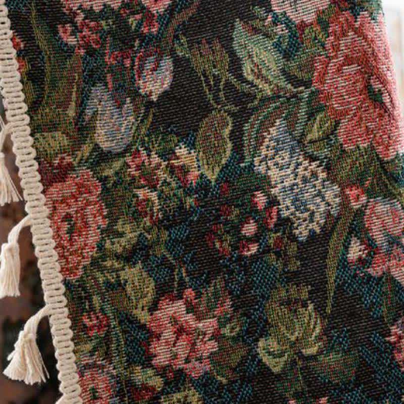 Ownkoti Cottage Style Peony Floral Tassel Curtain - image 3