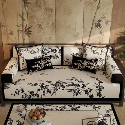 Ownkoti Vintage Plum Blossom Sofa Slipcover - Sofa Protector - 43" x 110" - image 0