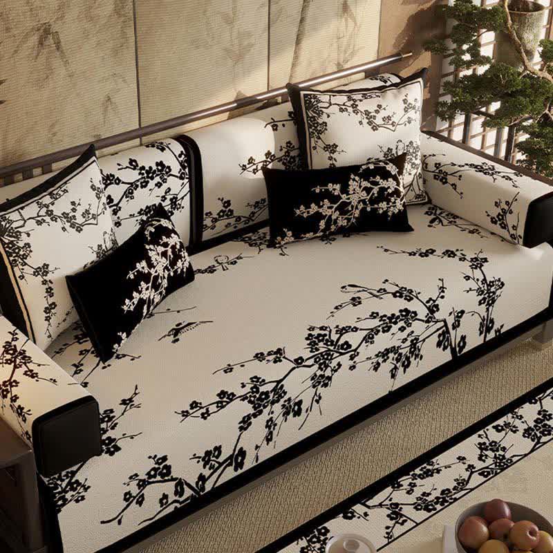 Ownkoti Vintage Plum Blossom Sofa Slipcover - image 1