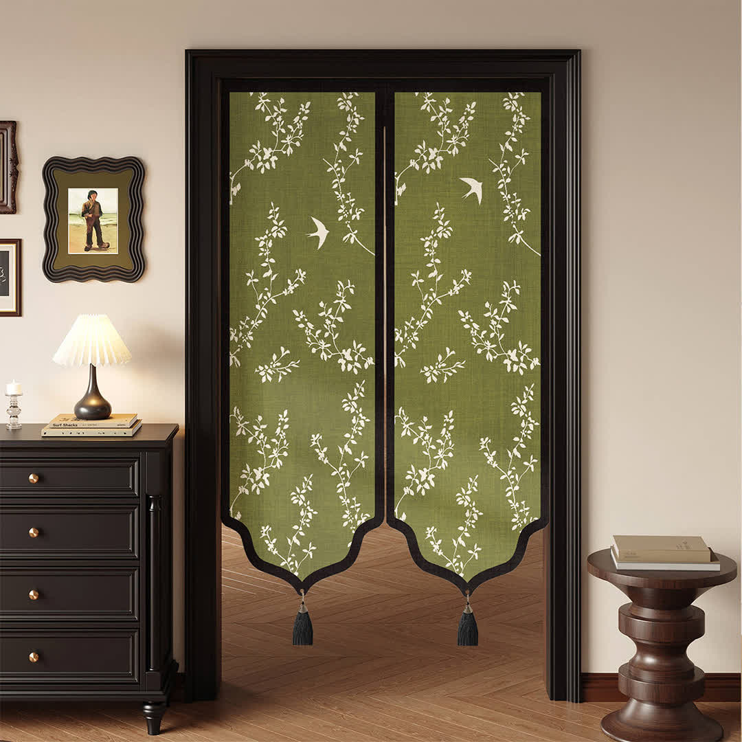 Ownkoti Vintage Botanical Room Divider Door Curtain - 39"W x 55"L - image 0