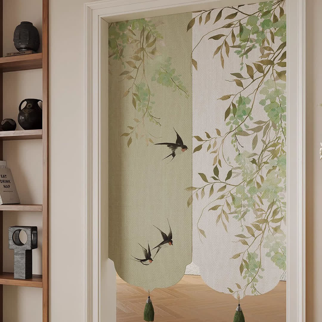 Ownkoti Floral Bird  Waterproof Doorway Hanging - image 3