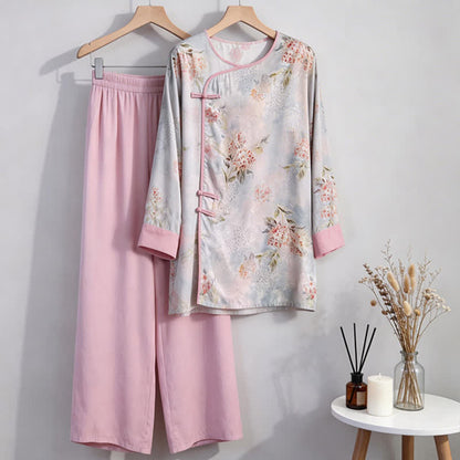 Ownkoti Pink Floral Eastern-Inspired Loungewear Set - image 5