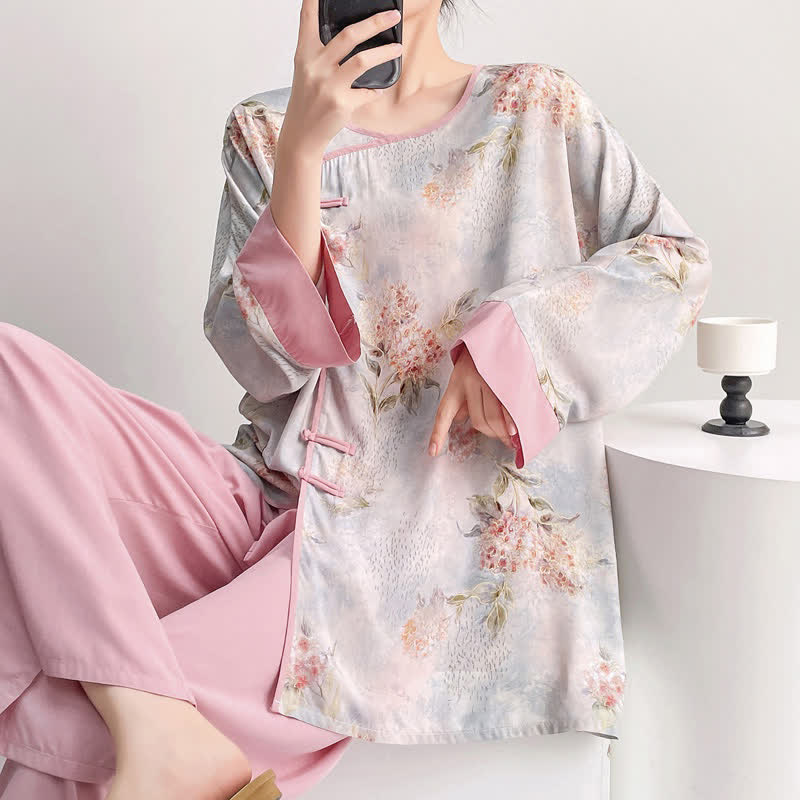 Ownkoti Pink Floral Eastern-Inspired Loungewear Set - image 1
