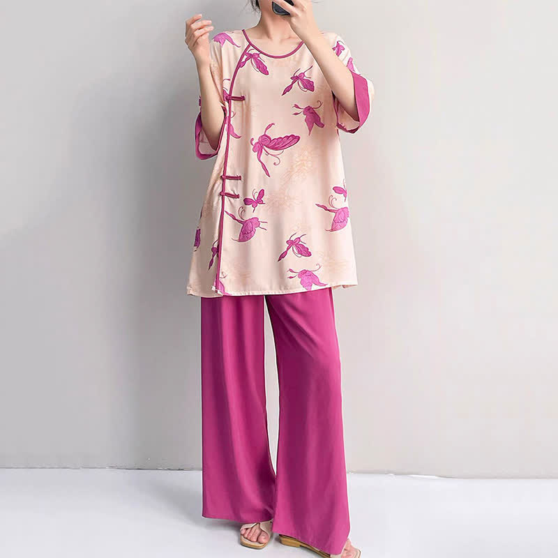 Ownkoti Artsitic Butterfly Eastern-Inspired Loungewear Set - image 4