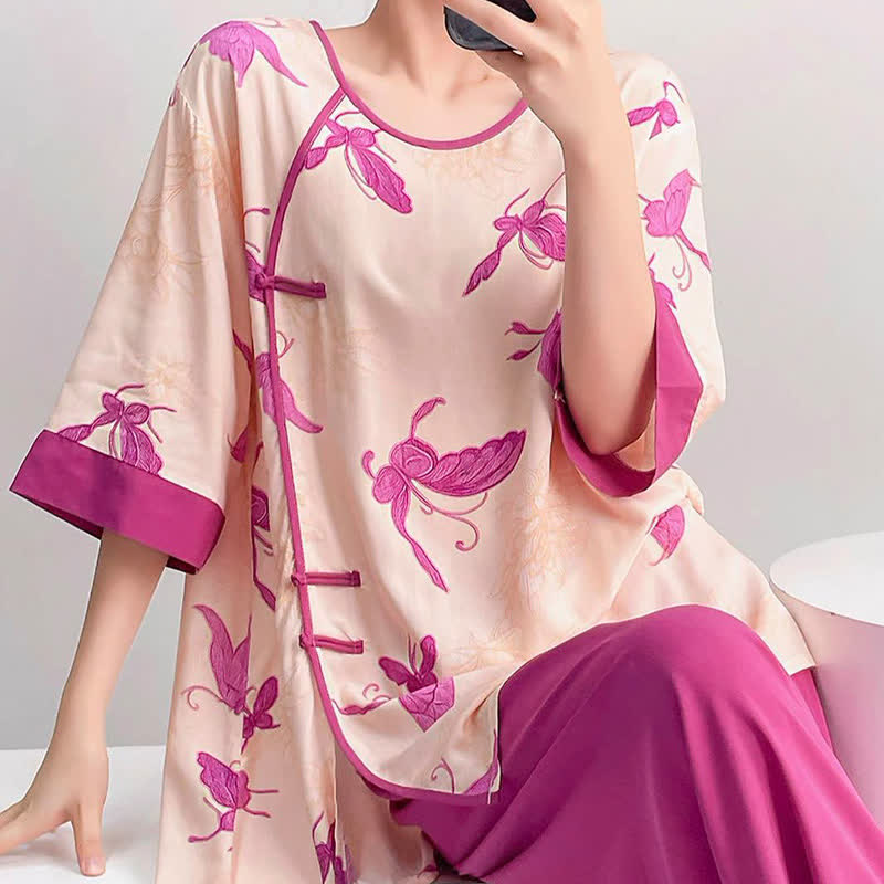 Ownkoti Artsitic Butterfly Eastern-Inspired Loungewear Set - image 2