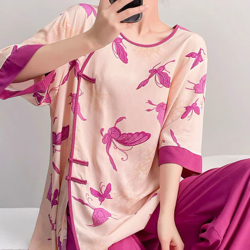 Ownkoti Artsitic Butterfly Eastern-Inspired Loungewear Set - image 3