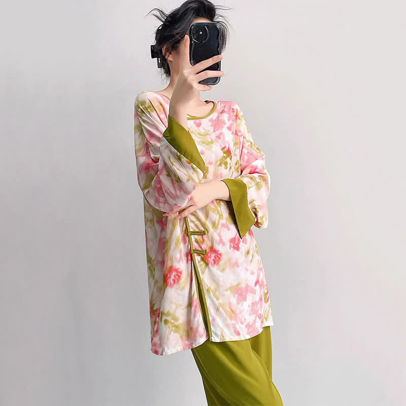 Ownkoti Oriental Cherry Blossom-Inspired Pajama Set - image 3