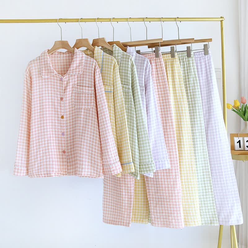 Ownkoti Gingham Pure Cotton Pajama Set - image 0