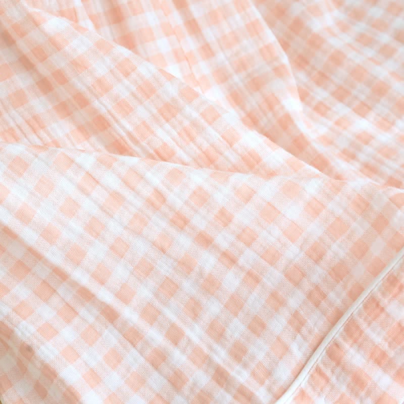 Ownkoti Gingham Cotton Gauze Pajamas with Colorful Buttons - image 13