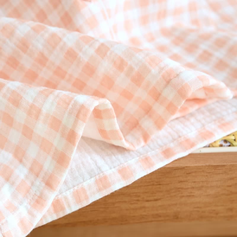 Ownkoti Gingham Cotton Gauze Pajamas with Colorful Buttons - image 12