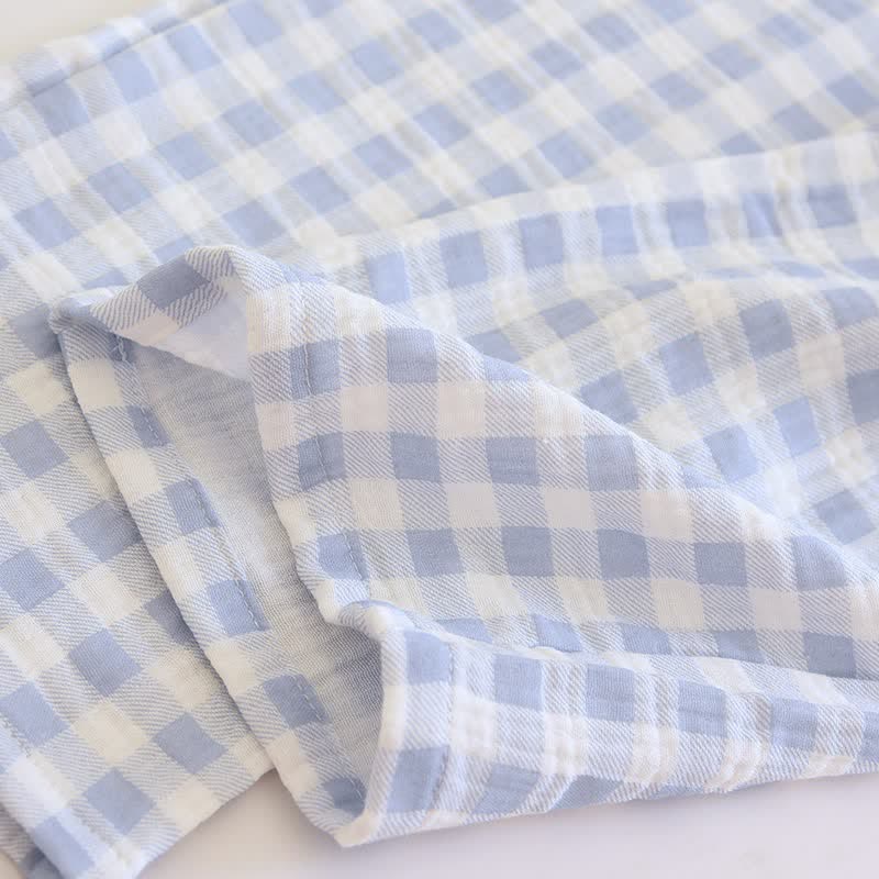 Ownkoti Matching Couples Plaid Cotton Gauze Pajamas - image 16