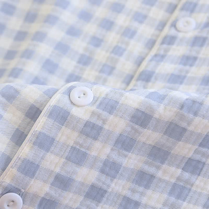 Ownkoti Matching Couples Plaid Cotton Gauze Pajamas - image 12