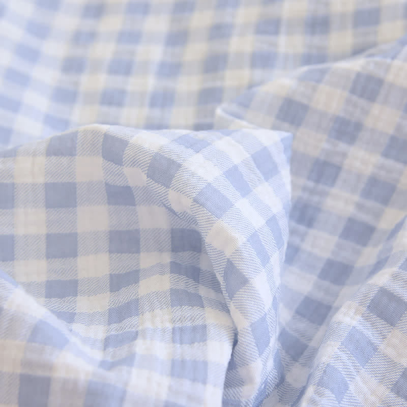 Ownkoti Matching Couples Plaid Cotton Gauze Pajamas - image 13