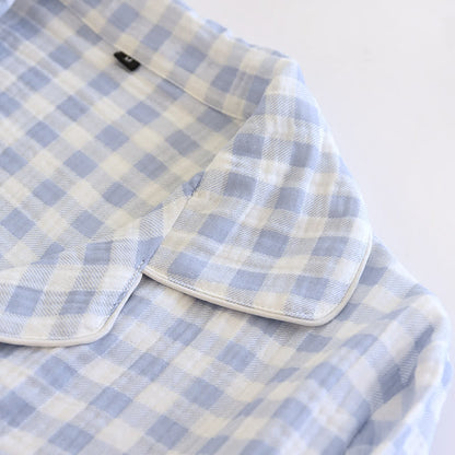 Ownkoti Matching Couples Plaid Cotton Gauze Pajamas - image 9