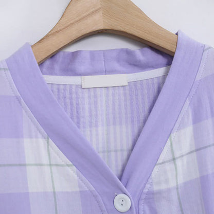 Ownkoti Plaid Cotton Gauze Button-Front Pajama Set - image 16
