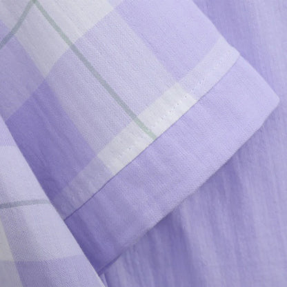 Ownkoti Plaid Cotton Gauze Button-Front Pajama Set - image 18