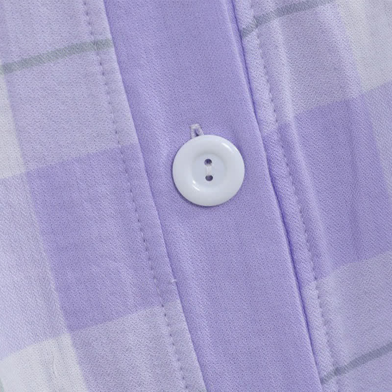 Ownkoti Plaid Cotton Gauze Button-Front Pajama Set - image 19