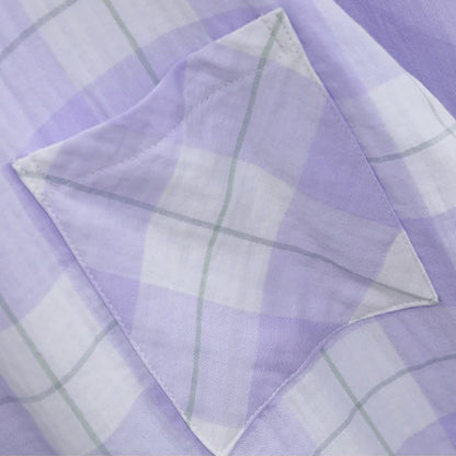 Ownkoti Plaid Cotton Gauze Button-Front Pajama Set - image 17